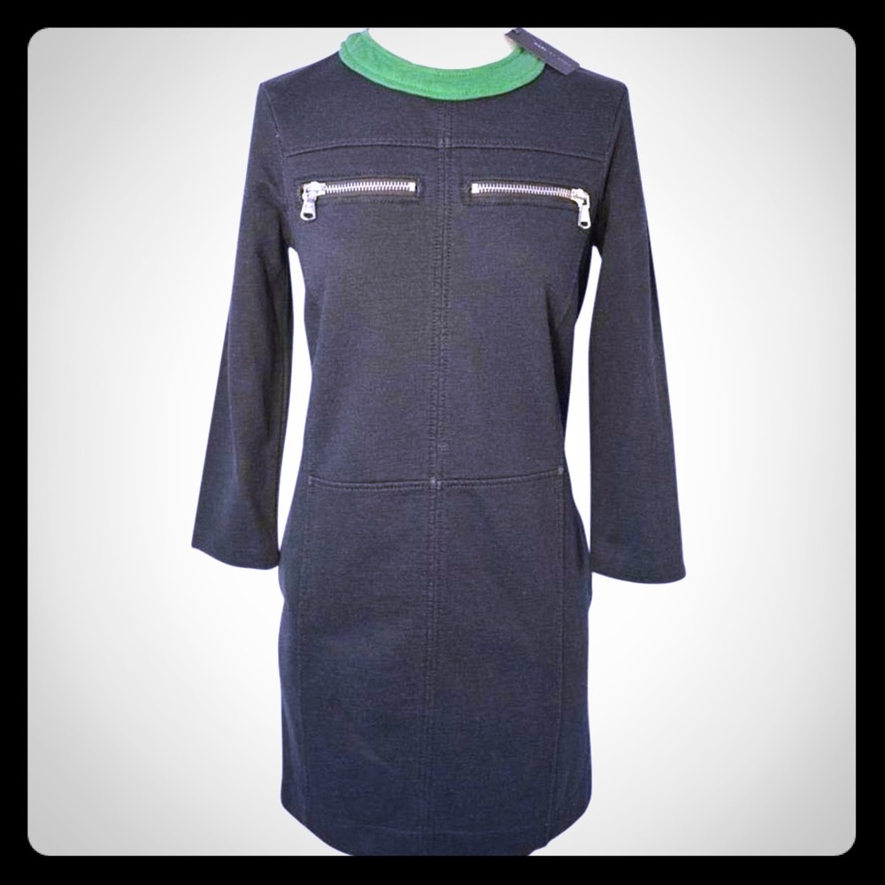 Marc Jacobs Navy with green trim dress